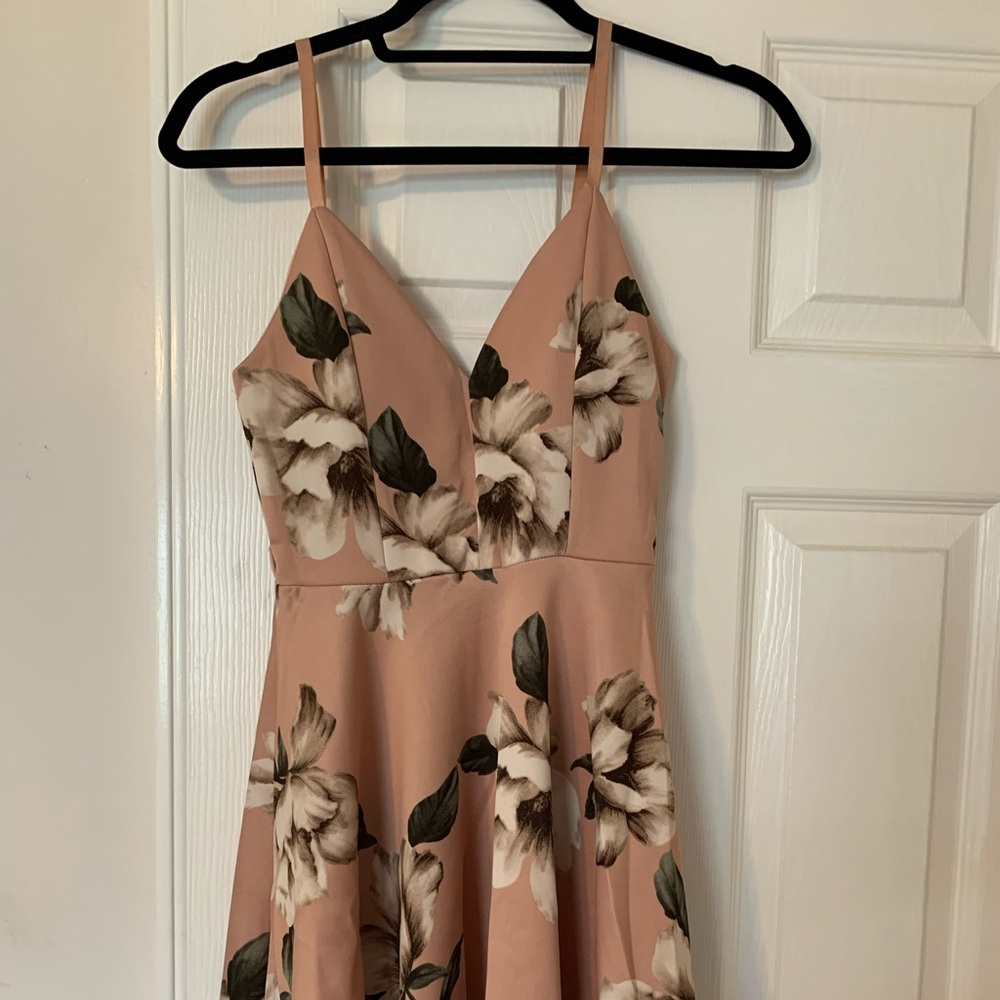 Pink floral dress